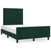 vidaXL Estrutura de cama com colch&atilde;o verde escuro 120x190 cm Veludo