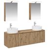 vidaXL Conjunto de Arm&aacute;rios para Banheiro 5 pcs Carvalho Arttisan