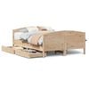 vidaXL Cama sem colch&atilde;o 135x190 cm madeira de pinho maci&ccedil;a