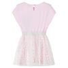 Vestido de criança com folhos rosa-claro 116