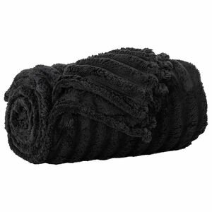 vidaXL Manta Preto 150 x 130 cm 0.45 kg L&atilde;