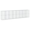 vidaXL Cesto gabi&atilde;o com cobertura 800x100x200 cm ferro galvanizado