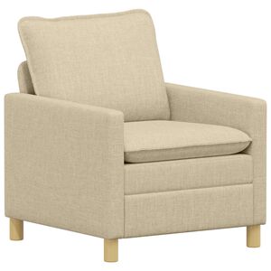 vidaXL Sof&aacute; Creme 76 x 81 x 87,5 cm Tecido