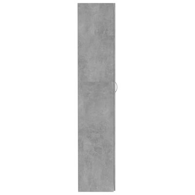 vidaXL Armário de arrumação 80x35,5x180cm aglomerado cinzento cimento