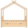 vidaXL Estrutura de cama para crian&ccedil;a c/ gaveta 80x160 cm pinho maci&ccedil;o