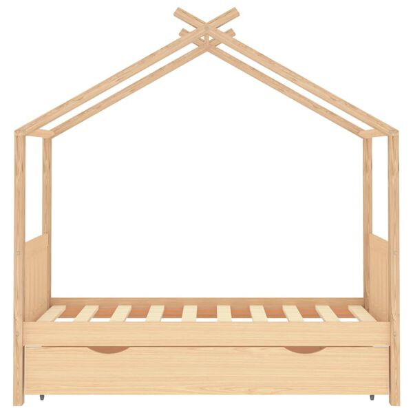 vidaXL Estrutura de cama para crian&ccedil;a c/ gaveta 80x160 cm pinho maci&ccedil;o
