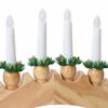 vidaXL Arco de Velas de Natal com 10 Velas LED Castanho 47 x 5 x 29 cm