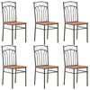 vidaXL Cadeiras de jantar 6 pcs MDF castanho