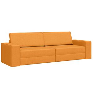 vidaXL Sof&aacute;-Cama 200cm Amarelo Escuro tecido