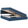 vidaXL Cama com arruma&ccedil;&atilde;o e colch&atilde;o Azul 160 x 200 cm Veludo