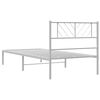 vidaXL Estrutura de cama com cabeceira 80x200 cm metal branco
