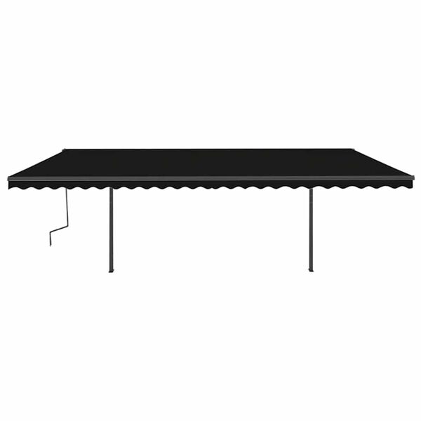 vidaXL Toldo retr&aacute;til manual com postes 6x3 m antracite