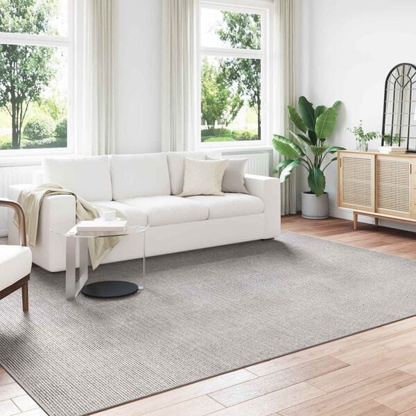 vidaXL Tapetes de &aacute;rea LUGO Creme e Cinza 340 x 240 cm Poli&eacute;ster