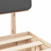 vidaXL Estrutura de Cama com Cabeceira Estofada Cinza Escuro