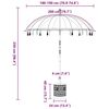 vidaXL Parasol Balin&ecirc;s com Base 260 180-190 cm