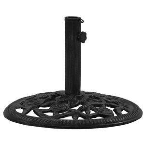 vidaXL Base para guarda-sol ferro fundido 48x48x33 cm preto