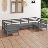 vidaXL 6 pcs conjunto lounge de jardim pinho maci&ccedil;o cinzento