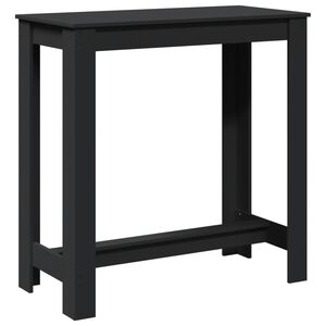 vidaXL Mesa de bar 102x50x103,5 cm derivados de madeira preto