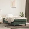 vidaXL Estrutura de cama com molas 90x190 cm veludo verde-escuro