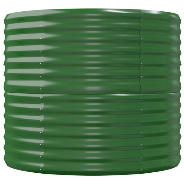 vidaXL Canteiro elevado jardim 152x80x68 cm a&ccedil;o galvanizado verde