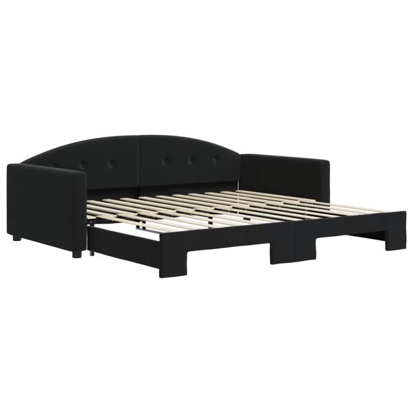 vidaXL Sof&aacute;-cama com gavet&atilde;o 100x200 cm veludo preto