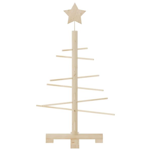 vidaXL Árvore de Natal decorativa 75 cm madeira de pinho maciça