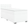vidaXL Cama com molas/colch&atilde;o 100x200 cm couro artificial branco