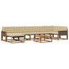 vidaXL Conjunto de Sof&aacute;s para Exterior 8 pcs Natural e Bege