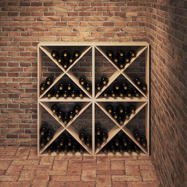 vidaXL Escorredor de Vinho 4 pcs Natural 62 x 25 x 62 cm
