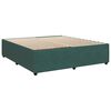 vidaXL Cama com molas/colch&atilde;o 200x200 cm veludo verde-escuro