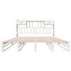 vidaXL Cama com estante sem colch&atilde;o 180x200 cm pinho maci&ccedil;o branco