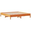 vidaXL Cama sem colch&atilde;o 200x200 cm pinho maci&ccedil;o castanho-mel