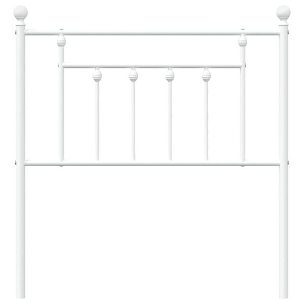 vidaXL Cabeceira de cama 80 cm metal branco