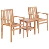 vidaXL 3 pcs conjunto de bistr&ocirc; teca maci&ccedil;a