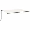 vidaXL Toldo retr&aacute;til manual 500x350 cm cor creme