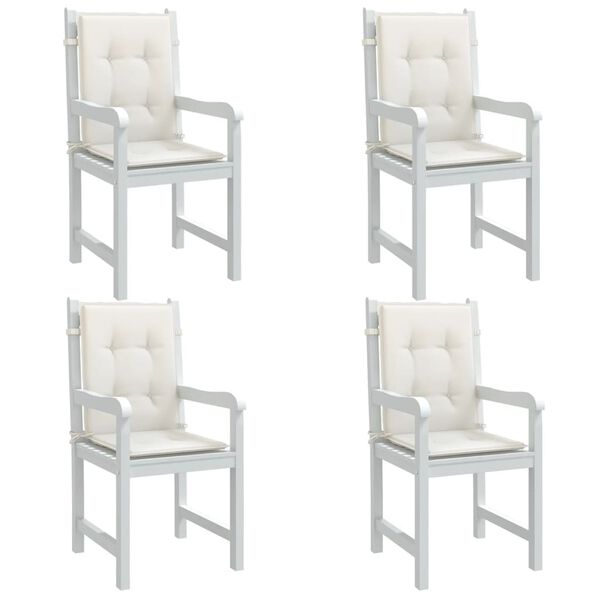 vidaXL Almofadões lombares p/ cadeiras 4pcs 100x50x4cm mesclado tecido