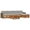 vidaXL Conjunto de Sof&aacute;s para Exterior 6 pcs Natural e Cinzento-Claro