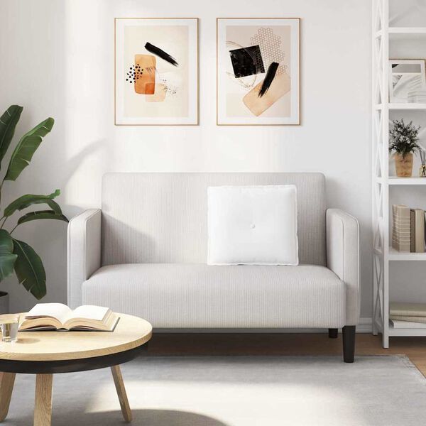 vidaXL Travesseiro para Costas Branco 50 x 19 x 45 cm tecido