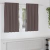 vidaXL Cortinas Blackout com Argolas 2 pcs Marrom Escuro 140 x 140 cm