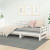 vidaXL Estrutura sofá-cama de puxar pinho maciço branco 2x(90x190) cm
