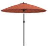 vidaXL Guarda-sol de exterior c/ mastro alum&iacute;nio 250 cm terracota