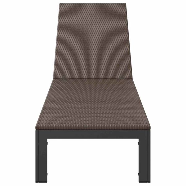 vidaXL Cama de Sol 1-pessoa Castanho 60 x 200 x 27cm vime PE