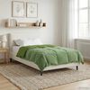 vidaXL Duvet de Ano Inteiro Colchonete Verde 140 x 220 cm Microfibra
