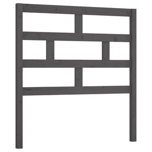 vidaXL Cabeceira de cama 81x4x100 cm pinho maci&ccedil;o cinzento
