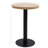 vidaXL Mesa bistr&ocirc; 50 cm MDF castanho-claro