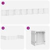 vidaXL Port&atilde;o p/ c&atilde;es com porta dobr&aacute;vel 15 pain&eacute;is 750cm &aacute;lamo branco