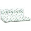 vidaXL Almofad&otilde;es para sof&aacute;s de paletes 2 pcs tecido padr&atilde;o de folhas