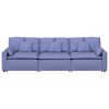 vidaXL Sofá modular com almofadas azul ganga