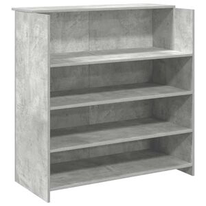vidaXL Balc&atilde;o de recep&ccedil;&atilde;o 100x50x103,5 cm deriv. madeira cinza cimento