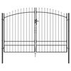 vidaXL Port&atilde;o Duplo WOERDEN 299,5 x 249,5 cm A&ccedil;o Cinzento Tranc&aacute;vel